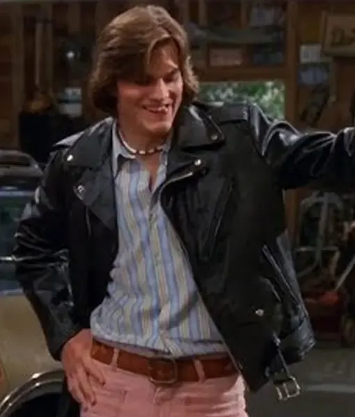 70s Show Men Biker Leather Jacket