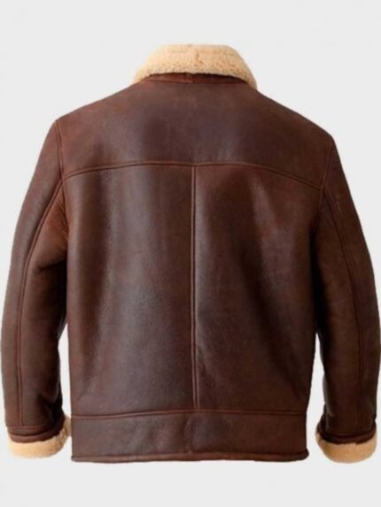 B3 Sheepskin Brown Shearling Leather Jacket